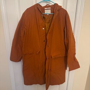 Rust Orange Rain Coat